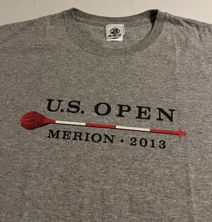 VTG 2013 US Open Merion PGA Tour Golf Tournament T-Shirt XL Rose LIV Club Tiger